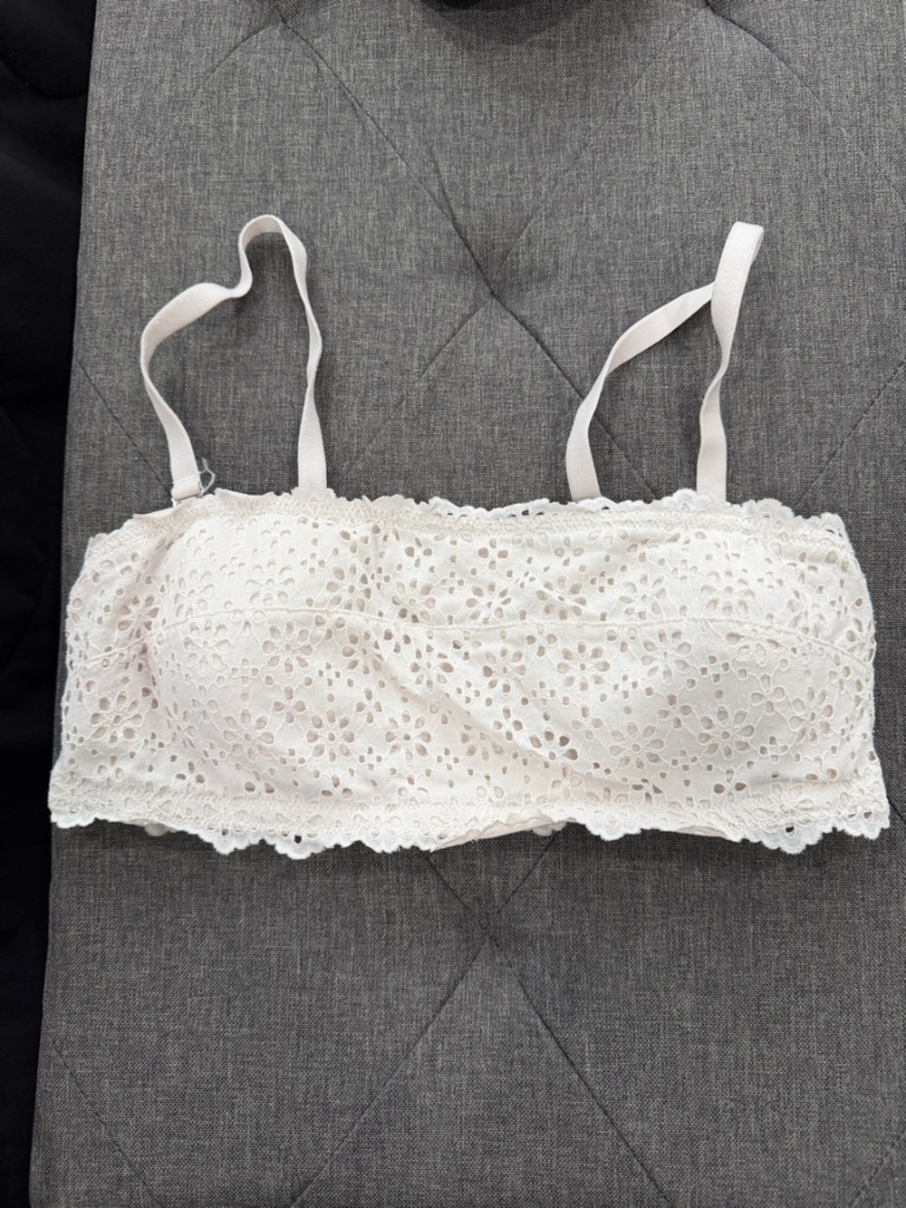 Auden White Eyelet Lace Bralette